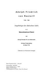 Adolph Friedrich - Verband der Familie v. Restorff