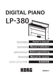 LP-380 Owner's Manual - Korg
