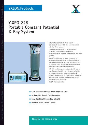 Y.XPO 225 Portable Constant Potential X-Ray ... - Instmed.com.br