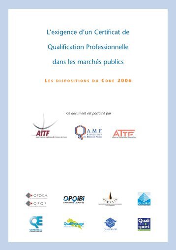 L'exigence d'un Certificat de Qualification Professionnelle ... - CNRS