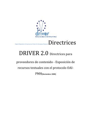 DRIVER 2.0 Directrices para proveedores de contenido - ExposiciÃ³n ...