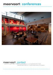 meervaart: conferences - De Meervaart