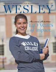 MagazineWesley-2013 - Wesley Magazine - Wesley College