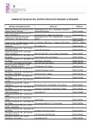 nomina de escuelas del distrito educativo regional ix neuquÃ©n