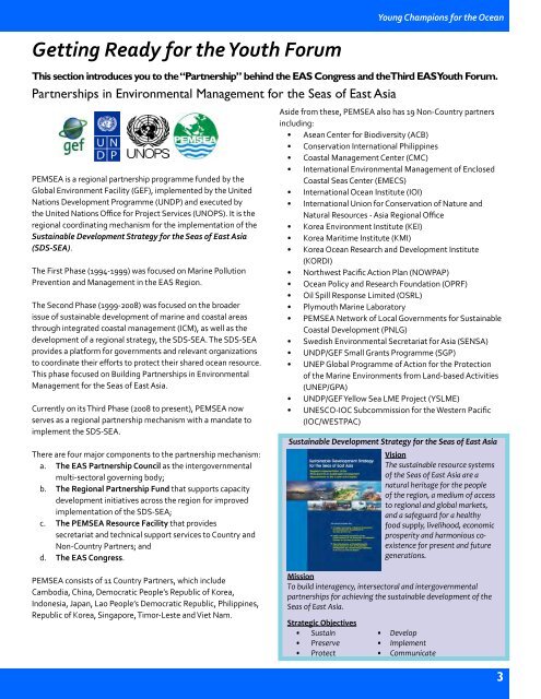 Third East Asian Seas Youth Forum Toolkit - PEMSEA.org