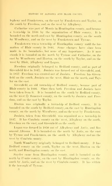 1880 History of Blair County - Johnstown, PA