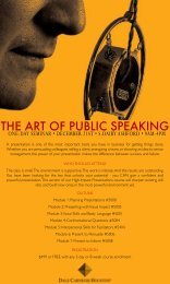 DCT The Art of Public Speaking - Dale Carnegie Training