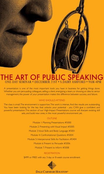 DCT The Art of Public Speaking - Dale Carnegie Training