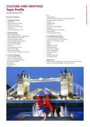 Culture and Heritage Topic Profile (pdf) - VisitBritain's corporate site