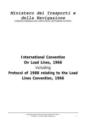 International Convention On Load Lines, 1966 - underwater ...