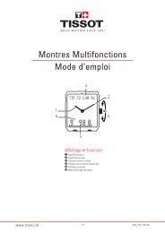 Montres Multifonctions Mode d'emploi - Support - Tissot