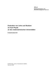 ZEvA Evaluation von Lehre und Studium im Fach Physik an den ...