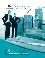 Rapport annuel 2009-2010 - Ordre des évaluateurs agréés du Québec