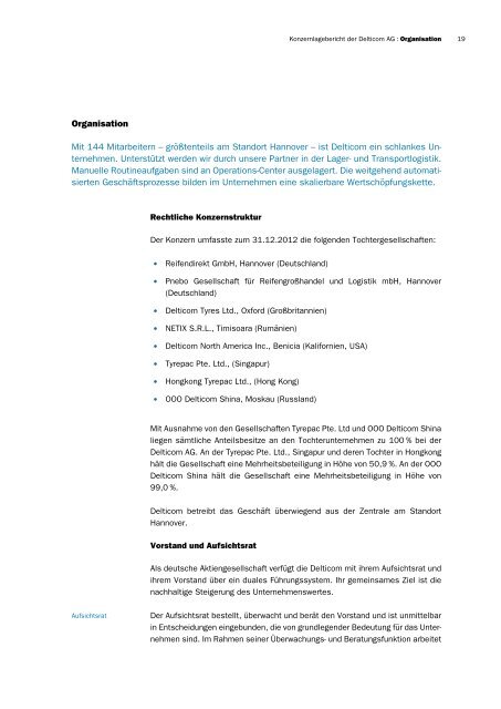 Geschäftsbericht 2012 - Delticom AG