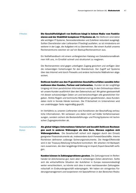 Geschäftsbericht 2012 - Delticom AG