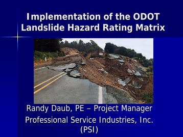 ODOT ROCKFALL INVENTORY PROGRAM - Marshall University