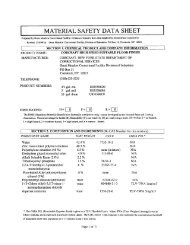 High Speed Buffable Floor Finish MSDS Sheet - Corcraft