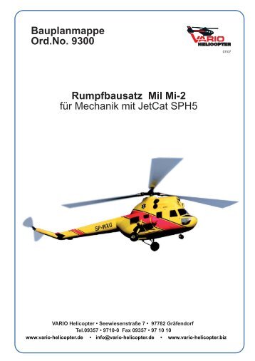 Rumpfbausatz Mil Mi-2 - Vario Helicopter