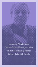 Bekker-la-Bastide-Fondsboekje - Stichting Bevordering van ...