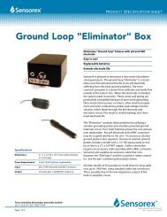 GLE-BOX Specifications - Sensorex