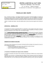 Equipements de protection individuelle (E.P.I.) - Centre de gestion ...