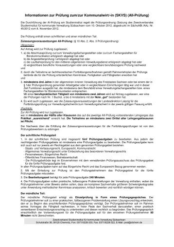 AII-PrÃ¼fung 02/2013 - Zweckverband Studieninstitut fÃ¼r kommunale ...