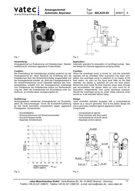 Automatic Aspirator Type AELK35-55 60501 4 - vatec ...