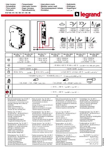 4127 80 / 81 / 83 / 90 / 91 / 94 / 96 • Inter horaire • Schakelklok ...