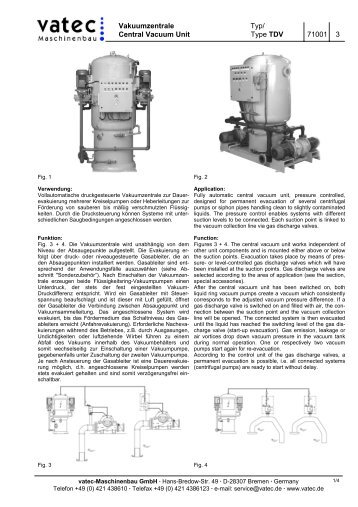 Central Vacuum Unit Type TDV 71001 3 - vatec Maschinenbau GmbH