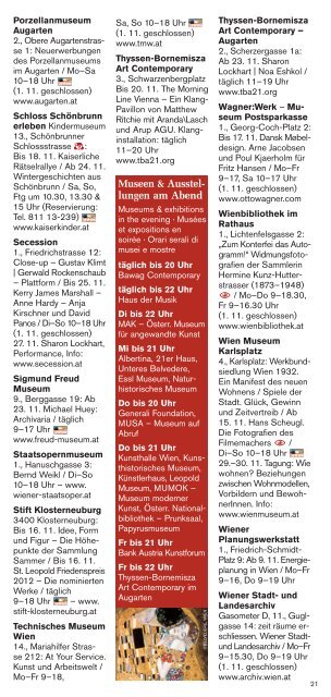 Wien- Programm 11/12 - Vienna