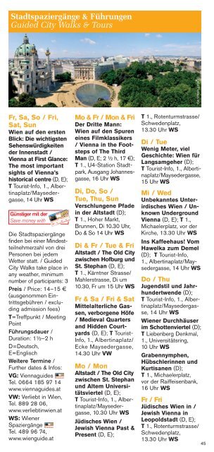 Wien- Programm 11/12 - Vienna