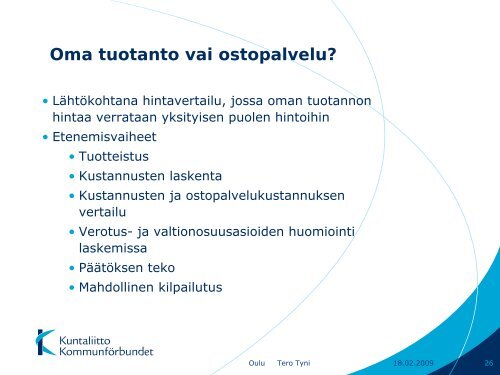 Palvelutoiminnan kustannuslaskenta, hinnoittelu ja ... - Kunnat.net