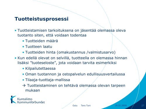 Palvelutoiminnan kustannuslaskenta, hinnoittelu ja ... - Kunnat.net