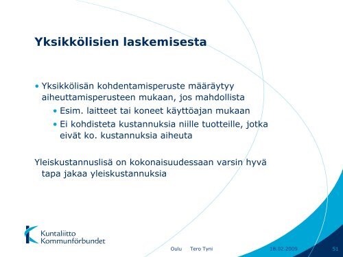 Palvelutoiminnan kustannuslaskenta, hinnoittelu ja ... - Kunnat.net