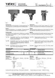 Pressure Switch Type PSA/PSB/PSC 90101 1 - vatec Maschinenbau ...