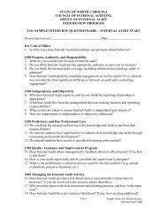 Sample Interview Questionnaire - Internal Audit Staff - Office of State ...