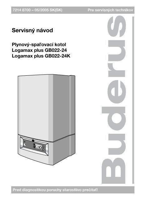 Serviceanleitung Logamax plus GB022-24/24K - SK - Buderus