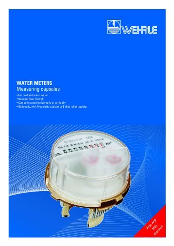 WATER METERS Measuring capsules - Wehrle