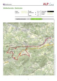 Radtouren Weltkulturerbe - Radstrecke - Wiener Alpen