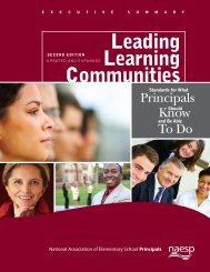 Leading Learning communities - National Association of Elementary ...