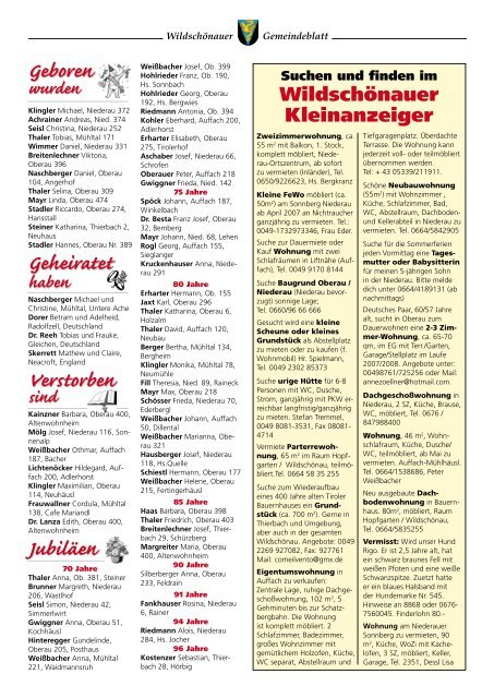 Gemeindezeitung März 2007 (0 bytes) - Gemeinde Wildschönau ...