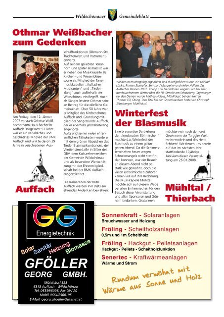 Gemeindezeitung März 2007 (0 bytes) - Gemeinde Wildschönau ...