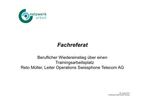 Powerpoint-Präsentation der Referenten (PDF) - Netzwerk Arbeit