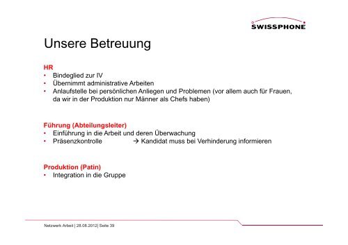 Powerpoint-Präsentation der Referenten (PDF) - Netzwerk Arbeit