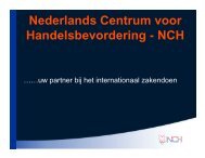 Nederlands Centrum voor Handelsbevordering - NCH - Big Science