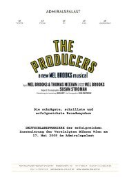 Pressemappe The Producers Berlin - Vereinigte BÃ¼hnen Wien