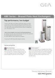 GBE Series â Brazed Plate Heat Exchangers - GEA PHE Systems