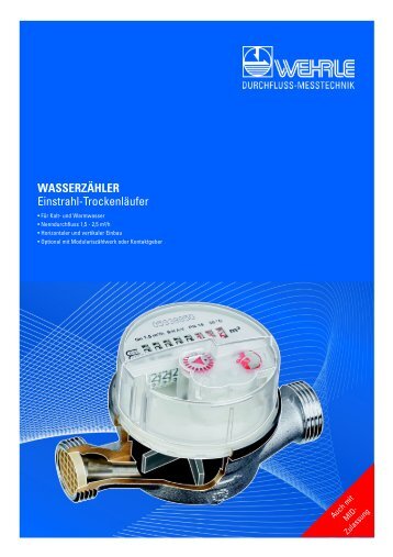 WASSERZÄHLER Einstrahl-Trockenläufer - Wehrle