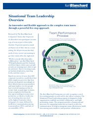 Situational Team Leadership Overview - The Ken Blanchard ...