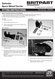 Defender Spare Wheel Carrier - Paddock Spares